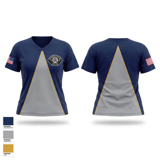 Womens Short Sleeve Vneck Shirt, Scarborough Police Department, Police, Teamtime, Team time, sublimation, custom sports apparel, team uniforms, spirit wear, spiritwear, sports uniforms, custom shirts, team store, custom team store, fundraiser sports, apparel fundraiser