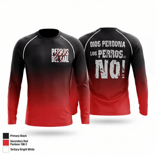 Long Sleeve Performance Shirt, PERROS DEL MAL, Men's Soccer, Teamtime, Team time, sublimation, custom sports apparel, team uniforms, spirit wear, spiritwear, sports uniforms, custom shirts, team store, custom team store, fundraiser sports, apparel fundraiser