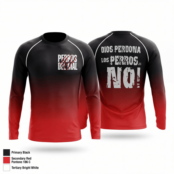Long Sleeve Performance Shirt, PERROS DEL MAL, Men's Soccer, Teamtime, Team time, sublimation, custom sports apparel, team uniforms, spirit wear, spiritwear, sports uniforms, custom shirts, team store, custom team store, fundraiser sports, apparel fundraiser