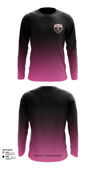 Long Sleeve Performance Shirt, United Donna, Women's Soccer, Teamtime, Team time, sublimation, custom sports apparel, team uniforms, spirit wear, spiritwear, sports uniforms, custom shirts, team store, custom team store, fundraiser sports, apparel fundraiser