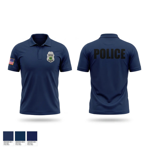Short Sleeve Performance Polo, Valparaiso Police Department, Police, Teamtime, Team time, sublimation, custom sports apparel, team uniforms, spirit wear, spiritwear, sports uniforms, custom shirts, team store, custom team store, fundraiser sports, apparel fundraiser