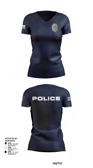 Womens Short Sleeve Vneck Shirt, Dilley Police Department, , Teamtime, Team time, sublimation, custom sports apparel, team uniforms, spirit wear, spiritwear, sports uniforms, custom shirts, team store, custom team store, fundraiser sports, apparel fundraiser