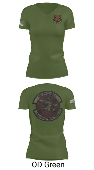 Womens Short Sleeve Vneck Shirt, 125th Tactical Aircraft Maintenance SQ, , Teamtime, Team time, sublimation, custom sports apparel, team uniforms, spirit wear, spiritwear, sports uniforms, custom shirts, team store, custom team store, fundraiser sports, apparel fundraiser