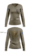 2nd Area Command (LASG) 22511039 Women's Long Sleeve V-neck Shirt - 2