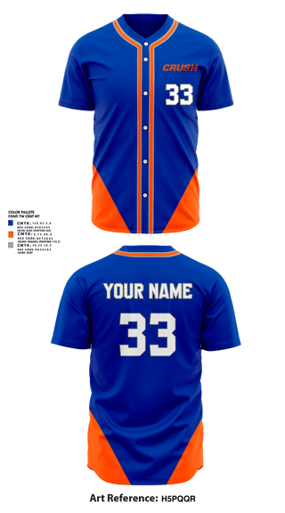 Full Button Baseball Jersey, Boise Crush, Baseball, Teamtime, Team time, sublimation, custom sports apparel, team uniforms, spirit wear, spiritwear, sports uniforms, custom shirts, team store, custom team store, fundraiser sports, apparel fundraiser