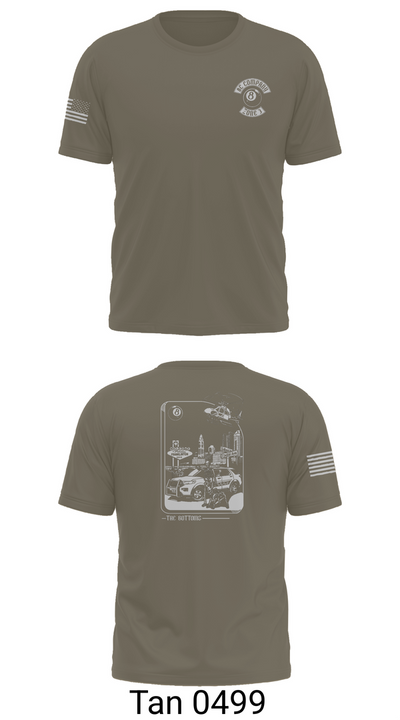 Columbus Division of Police- 8C Company 60108409 Old School Cotton Feel Shirt - 67