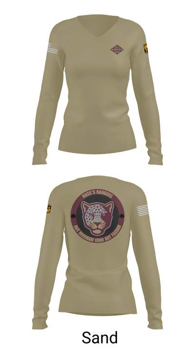 Ross Rangers 12757197 Women's Long Sleeve V-neck Shirt - 97