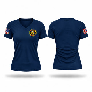 Womens Short Sleeve Vneck Shirt, Fairview Police Department, Police, Teamtime, Team time, sublimation, custom sports apparel, team uniforms, spirit wear, spiritwear, sports uniforms, custom shirts, team store, custom team store, fundraiser sports, apparel fundraiser