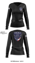 New Hanover Township Police 37567826 Women's Long Sleeve V-neck Shirt - 1