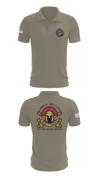 Short Sleeve Performance Polo, Charlie Battery 2-114th FA, , Teamtime, Team time, sublimation, custom sports apparel, team uniforms, spirit wear, spiritwear, sports uniforms, custom shirts, team store, custom team store, fundraiser sports, apparel fundraiser
