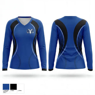 Womens Long Sleeve Vneck Shirt, Ramsay, Softball, Teamtime, Team time, sublimation, custom sports apparel, team uniforms, spirit wear, spiritwear, sports uniforms, custom shirts, team store, custom team store, fundraiser sports, apparel fundraiser