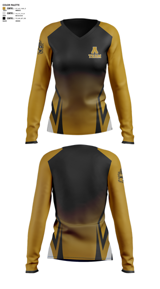 Womens Long Sleeve Vneck Shirt, A- Team Step, Spirit Store, Teamtime, Team time, sublimation, custom sports apparel, team uniforms, spirit wear, spiritwear, sports uniforms, custom shirts, team store, custom team store, fundraiser sports, apparel fundraiser