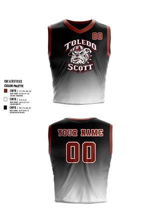 Mens Basketball Jersey, Toledo Scott Bulldogs, Men's Basketball, Teamtime, Team time, sublimation, custom sports apparel, team uniforms, spirit wear, spiritwear, sports uniforms, custom shirts, team store, custom team store, fundraiser sports, apparel fundraiser