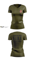 Alma District Fire Department Women's Short Sleeve V-neck Shirt - 5