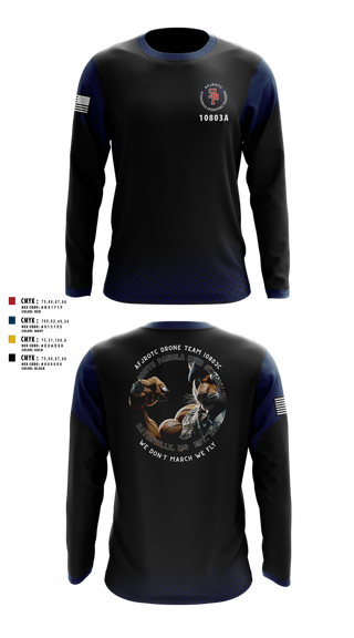 Long Sleeve Performance Shirt, AFJROTC MS-081 DRONE TEAM, , Teamtime, Team time, sublimation, custom sports apparel, team uniforms, spirit wear, spiritwear, sports uniforms, custom shirts, team store, custom team store, fundraiser sports, apparel fundraiser