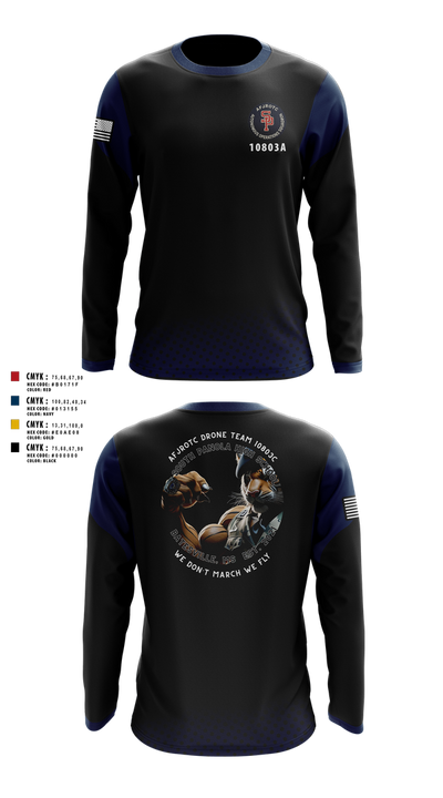AFJROTC MS-081 DRONE TEAM 88778530 Long Sleeve Performance Shirt 226
