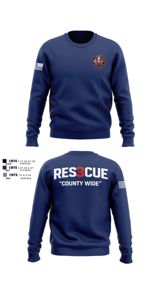 Crew Neck Sweatshirt, North Towanda Fire Rescue, Fire Department, Teamtime, Team time, sublimation, custom sports apparel, team uniforms, spirit wear, spiritwear, sports uniforms, custom shirts, team store, custom team store, fundraiser sports, apparel fundraiser