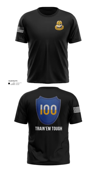 Old School Cotton Feel Shirt, 100th Training Division, Army, Teamtime, Team time, sublimation, custom sports apparel, team uniforms, spirit wear, spiritwear, sports uniforms, custom shirts, team store, custom team store, fundraiser sports, apparel fundraiser