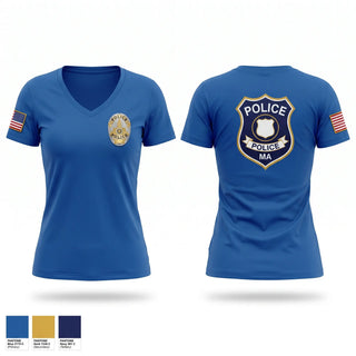 Womens Short Sleeve Vneck Shirt, Samford University Police, Police, Teamtime, Team time, sublimation, custom sports apparel, team uniforms, spirit wear, spiritwear, sports uniforms, custom shirts, team store, custom team store, fundraiser sports, apparel fundraiser