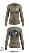 Scpoa 2939861 Women's Long Sleeve V-neck Shirt - 105
