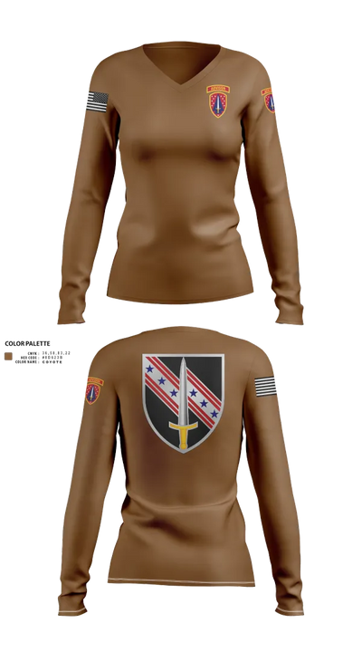 6/54th SFAB 47139955 Women's Long Sleeve V-neck Shirt - 22