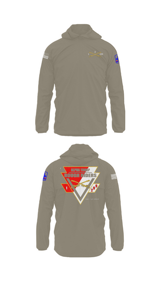 Windbreaker, A Troop, 1st squadron-299th Calvary Regiment, , Teamtime, Team time, sublimation, custom sports apparel, team uniforms, spirit wear, spiritwear, sports uniforms, custom shirts, team store, custom team store, fundraiser sports, apparel fundraiser