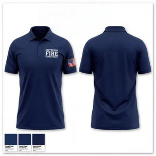 Short Sleeve Performance Polo, JEFFERSON FIRE DEPARTMENT, Fire Department, Teamtime, Team time, sublimation, custom sports apparel, team uniforms, spirit wear, spiritwear, sports uniforms, custom shirts, team store, custom team store, fundraiser sports, apparel fundraiser