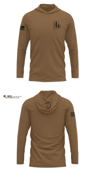 Long Sleeve Hooded Sun Shirt, 1207 FSC, Army, Teamtime, Team time, sublimation, custom sports apparel, team uniforms, spirit wear, spiritwear, sports uniforms, custom shirts, team store, custom team store, fundraiser sports, apparel fundraiser
