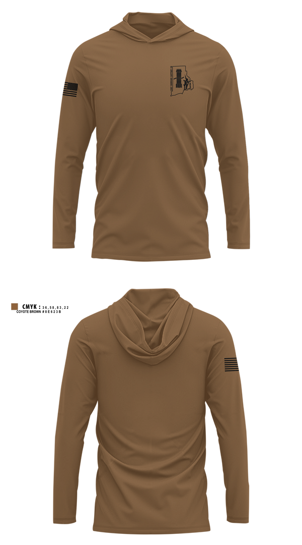 Long Sleeve Hooded Sun Shirt, 1207 FSC, Army, Teamtime, Team time, sublimation, custom sports apparel, team uniforms, spirit wear, spiritwear, sports uniforms, custom shirts, team store, custom team store, fundraiser sports, apparel fundraiser