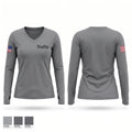 Traffic Women's Long Sleeve V-neck Shirt - 1