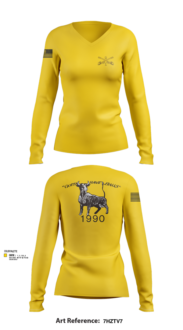 Womens Long Sleeve Vneck Shirt, 2nd Armored Cavalry Regiment, , Teamtime, Team time, sublimation, custom sports apparel, team uniforms, spirit wear, spiritwear, sports uniforms, custom shirts, team store, custom team store, fundraiser sports, apparel fundraiser
