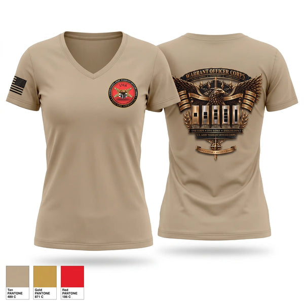 Womens Short Sleeve Vneck Shirt, Warrant Officer Store, Army, Teamtime, Team time, sublimation, custom sports apparel, team uniforms, spirit wear, spiritwear, sports uniforms, custom shirts, team store, custom team store, fundraiser sports, apparel fundraiser