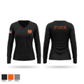 Wewoka Fire/EMS Women's Long Sleeve V-neck Shirt - 1