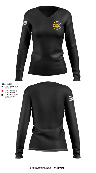 Fire’s Squadron 2nd SCR 49702477 Women's Long Sleeve V-neck Shirt - 3