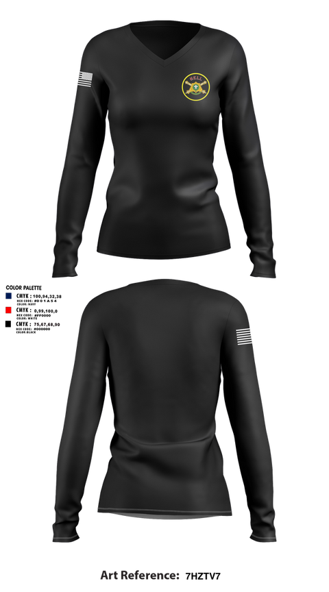 Womens Long Sleeve Vneck Shirt, Fire’s Squadron 2nd SCR, , Teamtime, Team time, sublimation, custom sports apparel, team uniforms, spirit wear, spiritwear, sports uniforms, custom shirts, team store, custom team store, fundraiser sports, apparel fundraiser