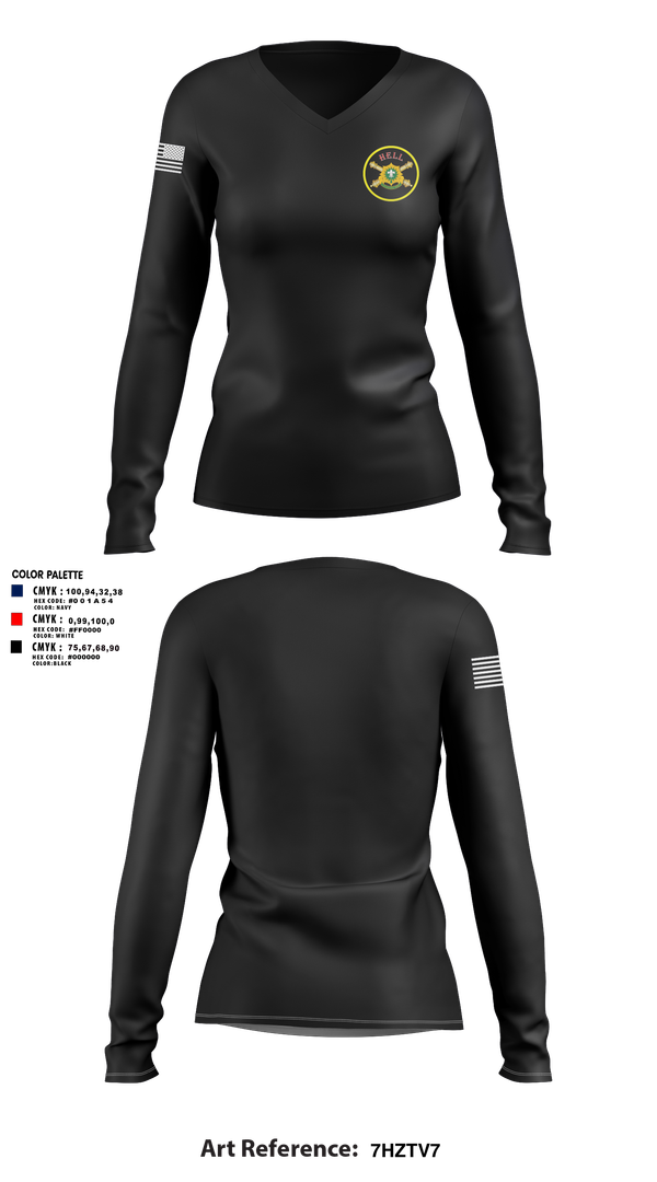 Womens Long Sleeve Vneck Shirt, Fire’s Squadron 2nd SCR, , Teamtime, Team time, sublimation, custom sports apparel, team uniforms, spirit wear, spiritwear, sports uniforms, custom shirts, team store, custom team store, fundraiser sports, apparel fundraiser