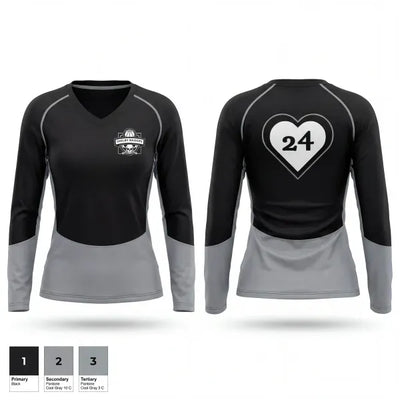 Shelby Raiders 82586555 Women's Long Sleeve V-neck Shirt - 1