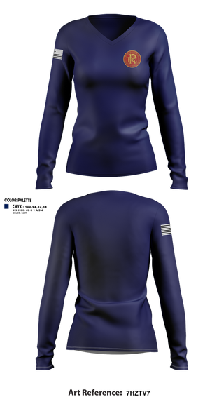Womens Long Sleeve Vneck Shirt, Rescue Fire Company, Fire Department, Teamtime, Team time, sublimation, custom sports apparel, team uniforms, spirit wear, spiritwear, sports uniforms, custom shirts, team store, custom team store, fundraiser sports, apparel fundraiser