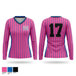 Womens Long Sleeve Vneck Shirt, AZ DIAMOND DIVAS, Softball, Teamtime, Team time, sublimation, custom sports apparel, team uniforms, spirit wear, spiritwear, sports uniforms, custom shirts, team store, custom team store, fundraiser sports, apparel fundraiser