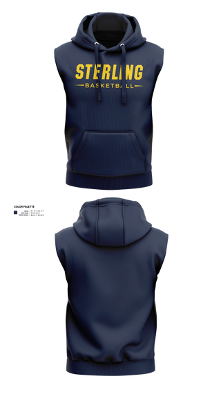 Sleeveless Hoodie, Sterling Boys Basketball, Men's Basketball, Teamtime, Team time, sublimation, custom sports apparel, team uniforms, spirit wear, spiritwear, sports uniforms, custom shirts, team store, custom team store, fundraiser sports, apparel fundraiser