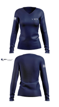 WFD 78235855 Women's Long Sleeve V-neck Shirt - 101