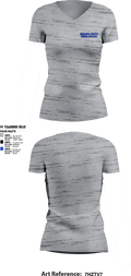 Escambia County School District 14556594 Women's Short Sleeve V-neck Shirt - 2