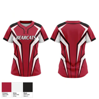 Two Button Softball Jersey, Bearcats, Softball, Teamtime, Team time, sublimation, custom sports apparel, team uniforms, spirit wear, spiritwear, sports uniforms, custom shirts, team store, custom team store, fundraiser sports, apparel fundraiser