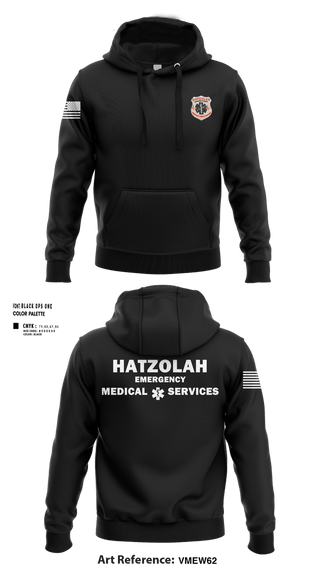 Hoodie, HATZOLAH EMS, EMS/EMT, Teamtime, Team time, sublimation, custom sports apparel, team uniforms, spirit wear, spiritwear, sports uniforms, custom shirts, team store, custom team store, fundraiser sports, apparel fundraiser