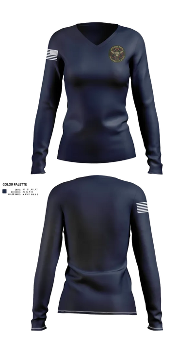 Treatment Platoon Women's Long Sleeve V-neck Shirt - 43