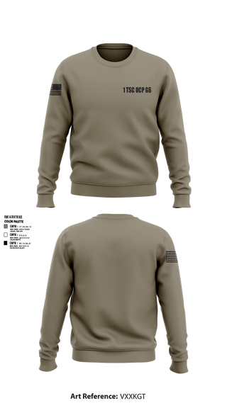 Crew Neck Sweatshirt, 1 TSC OCP G6, Army, Teamtime, Team time, sublimation, custom sports apparel, team uniforms, spirit wear, spiritwear, sports uniforms, custom shirts, team store, custom team store, fundraiser sports, apparel fundraiser