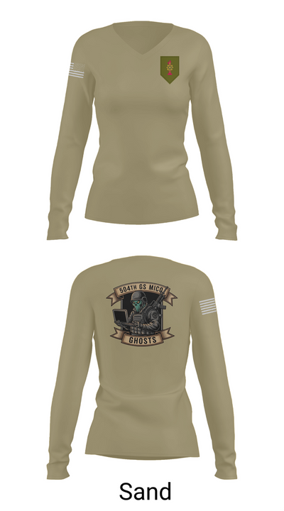 504th GS MICO 91776475 Women's Long Sleeve V-neck Shirt - 97