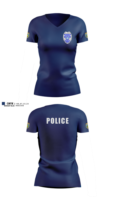 Odessa Police Department 86817075 Women's Short Sleeve V-neck Shirt - 1
