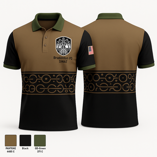 Short Sleeve Performance Polo, Bradenton PD Swat, , Teamtime, Team time, sublimation, custom sports apparel, team uniforms, spirit wear, spiritwear, sports uniforms, custom shirts, team store, custom team store, fundraiser sports, apparel fundraiser