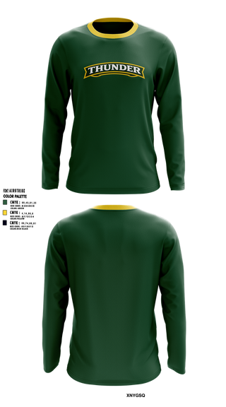 Long Sleeve Performance Shirt, Thunder, Baseball, Teamtime, Team time, sublimation, custom sports apparel, team uniforms, spirit wear, spiritwear, sports uniforms, custom shirts, team store, custom team store, fundraiser sports, apparel fundraiser